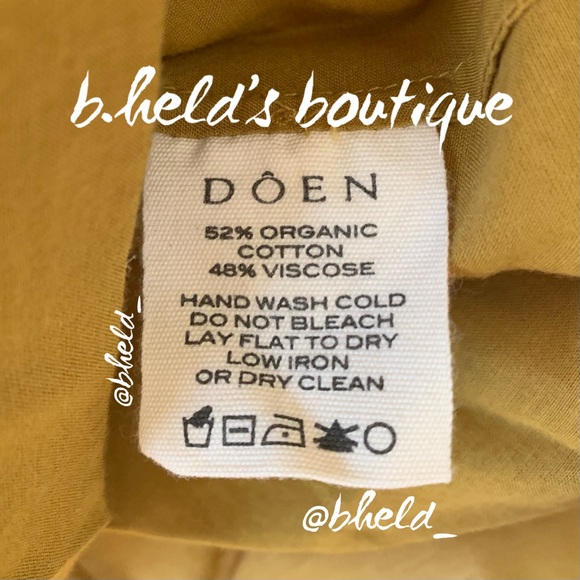 Dôen Jane Blouse in Golden Willow Organic Cotton Viscose Size XS Brand New NWT - Picture 9 of 12